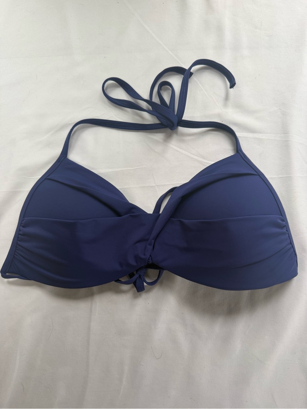 Sky Navy Halter Bikini Top